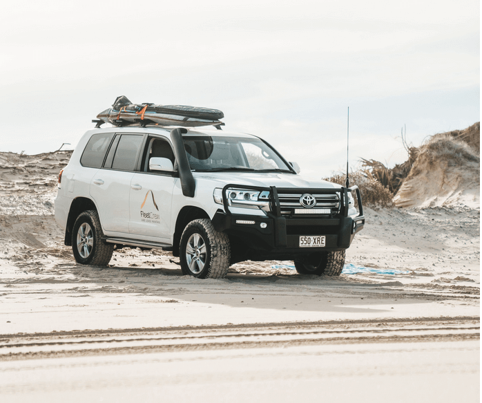 4wd landcruiser on stradbroke